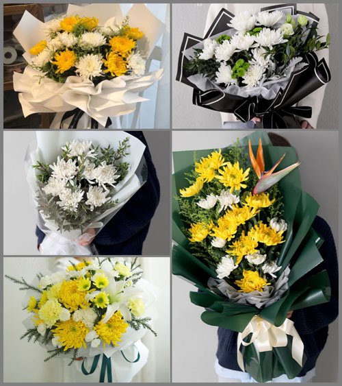 广东梅州市蕉岭县南磜镇插峰村白事花束代送